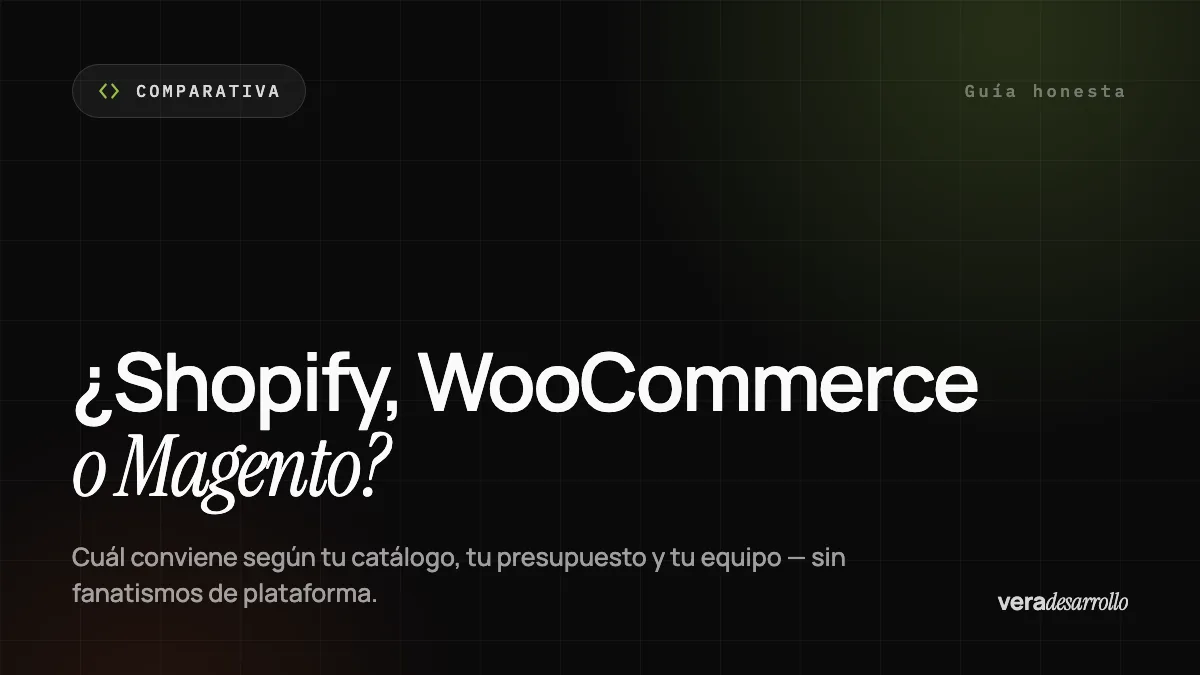 Shopify, WooCommerce o Magento: ¿cuál elegir para tu tienda? Guía honesta 2026
