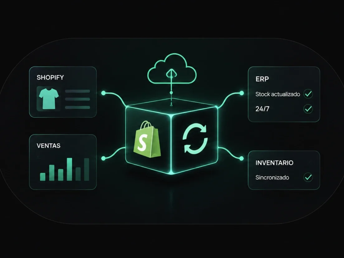 Sincronización automática entre Shopify y ERP: ventas, stock e inventario actualizados 24/7